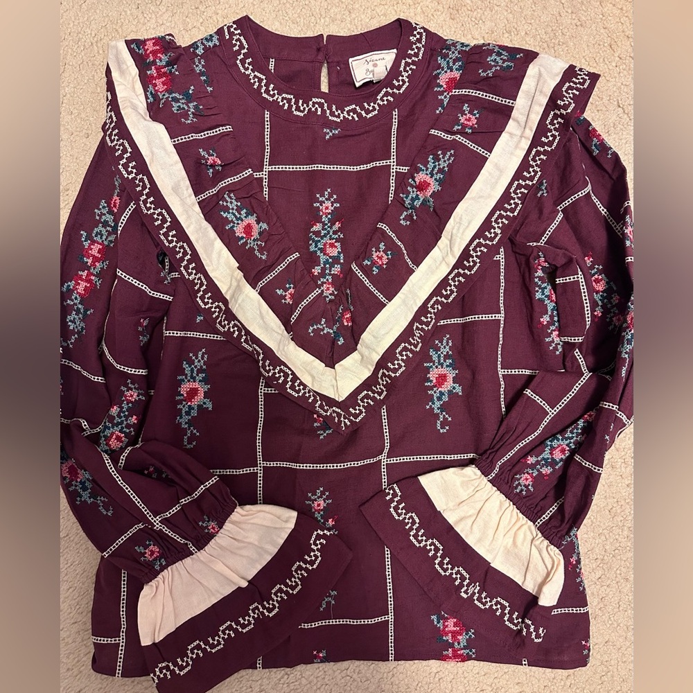 Authentic Sézane x BAZISZT Francy Shirt Size 2 - Picture 4 of 7